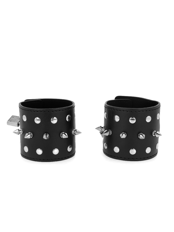 KINK - RETENÇÕES DE PULSO PUNK COM PONTOS 25 X 6 CM
