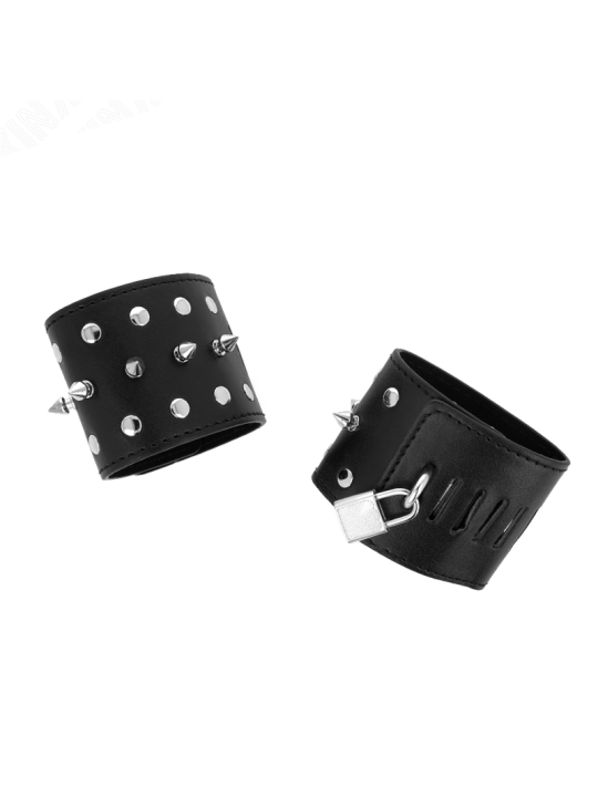 KINK - RETENÇÕES DE PULSO PUNK COM PONTOS 25 X 6 CM