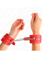 KINK - DÜNNE HANDGELENKSFESSELN ROT VERSTELLBAR 21-33 CM