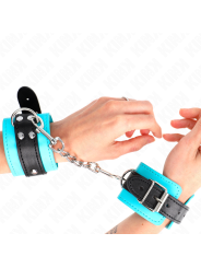 KINK - HOOK WRIST RESTRAINTS BLUE FUR LINED ADJUSTABLE 20-28 CM X 5.5 