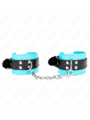 KINK - HOOK WRIST RESTRAINTS BLUE FUR LINED ADJUSTABLE 20-28 CM X 5.5 