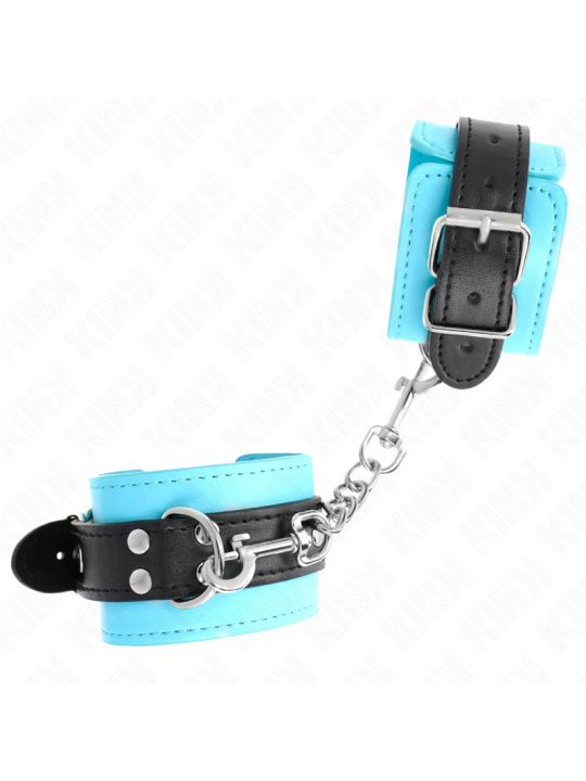 KINK - GANCHO DE PULSO FORRO DE PELE AZUL AJUSTÁVEL 20-28 CM X 5,5 CM
