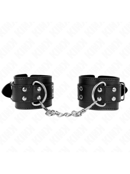 KINK - PUNHOS COM FIVELA DUPLA PRETO AJUSTÁVEIS 19-26 CM