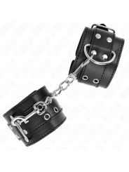 KINK - ZWARTE DUBBELE STUD LINE POLSBANDJES VERSTELBAAR 19-26 CM