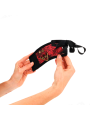KINK - ATTACHE-POIGNETS SCANDAL DÉTAILS DENTELLE ROUGE-NOIR 24,5 CM X 