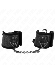 KINK - SCANDAL WRIST RESTRAINTS BLACK LACE DETAILS 24.5 CM X 6.5 CM