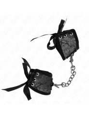 KINK - RETENUES-POIGNETS SCANDAL DÉTAILS DENTELLE NOIRE 24,5 CM X 6,5 