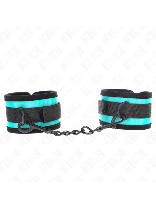 KINK - ZWART-BLAUW VERSTELBARE POLSBANDJES 18-32 CM X 5 CM