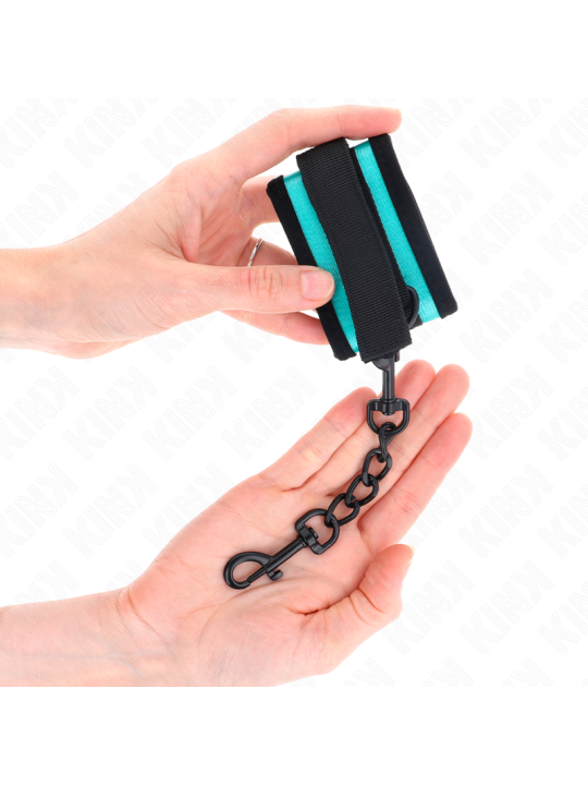 KINK - GANCHO E LOOP NYLON BIND PULSO PRETO-AZUL AJUSTÁVEL 18-32 CM X 