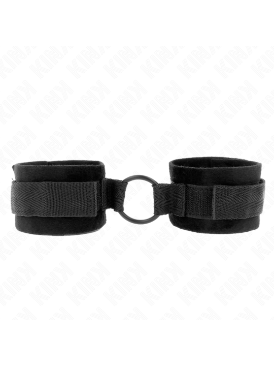 KINK - BEGINNER PELZ HANDMANSCHETTEN 25 CM MIT O-RING 4 CM SCHWARZ VER
