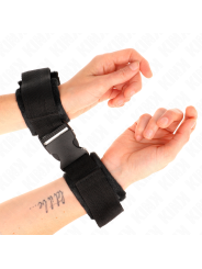 KINK - ZWARTE NYLON POLSBANDJES MODEL 1 VERSTELBAAR 25-35 CM X 6 CM