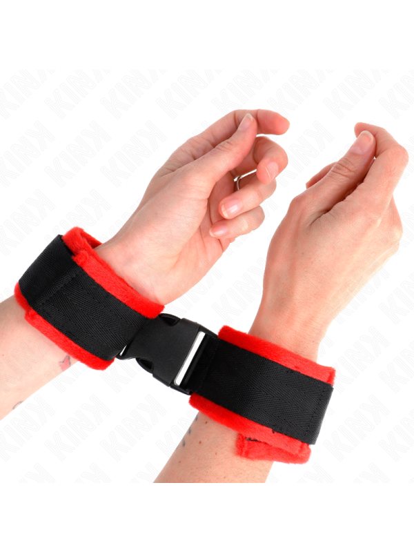 KINK - NYLON BIND HOOK&LOOP WRIST RESTRAINTS BLACK MODEL 1 AJDUSTABLE 