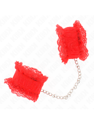 KINK - LACE ELASTIC WRIST RESTRAINTS RED