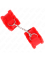 KINK - APPUI-POIGNETS DOUBLÉS DE FOURRURE ROUGE AJUSTABLE 17-31 CM X 7