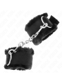 KINK - PELZGEFÜTTERTE HANDGELENKFESSELN SCHWARZ VERSTELLBAR 17-31 CM X