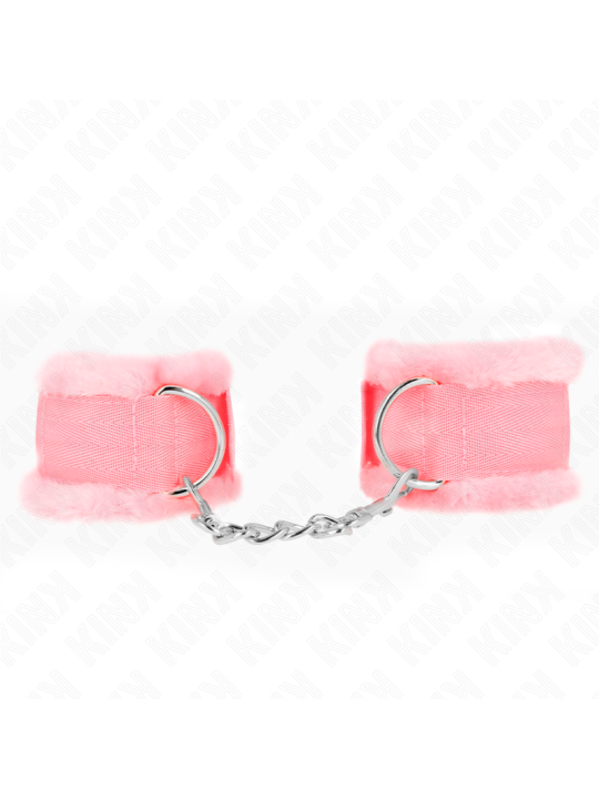 KINK - POGGIPOLSI FODERATI IN PELLICCIA ROSA REGOLABILE 17-31 CM X 7 C