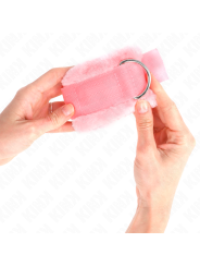 KINK - POGGIPOLSI FODERATI IN PELLICCIA ROSA REGOLABILE 17-31 CM X 7 C