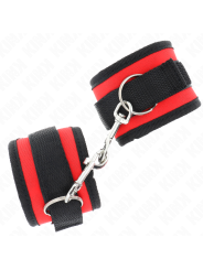 KINK - TENUTA DA POLSO IN NYLON HOOK&LOOP ROSSO-NERO MODELLO 2 REGOLAB
