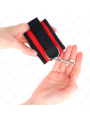 KINK - NYLON BIND HOOK&LOOP WRIST RESTRAINTS RED-BLACK MODEL 2 ADJUSTA