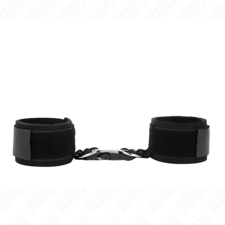 KINK - NEOPRENE HOOK&LOOP FASTENER WRIST RESTRAINTS BLACK ADJUSTABLE 2