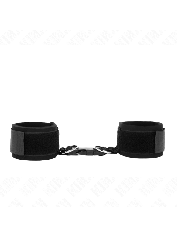 KINK - NEOPRENE HOOK&LOOP FASTENER WRIST RESTRAINTS BLACK ADJUSTABLE 2