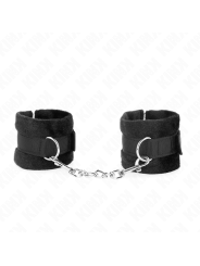 KINK - BEGINNER FUR HAND CUFFS BLACK 30 X 7 CM