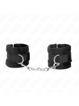 KINK - BEGINNER FUR HAND CUFFS BLACK 30 X 7 CM