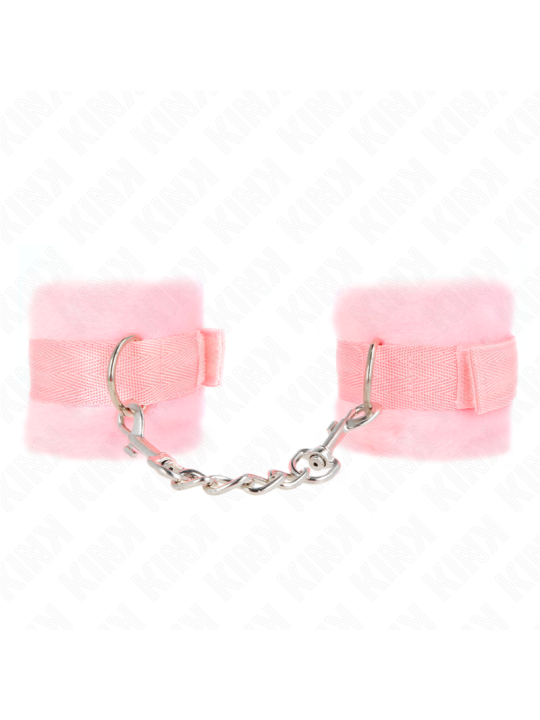 KINK - BEGINNER PELZHANDMANSCHETTEN ROSA 30 X 7 CM