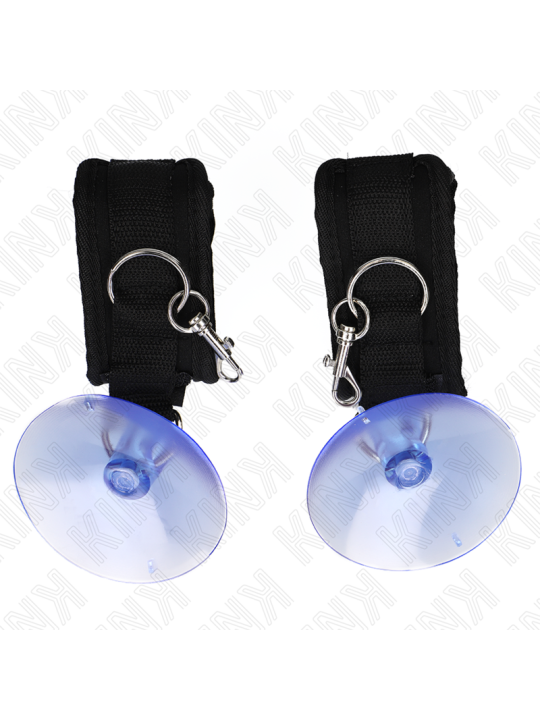KINK - MUÑEQUERAS CON VENTOSA NEGRO AJUSTABLE 29-40 CM X 5 CM