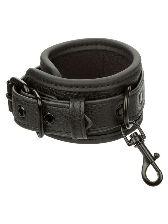 CALEXOTICS - NOCTURNAL LEATHER WRIST CUFFS ADJUSTABLE BLACK