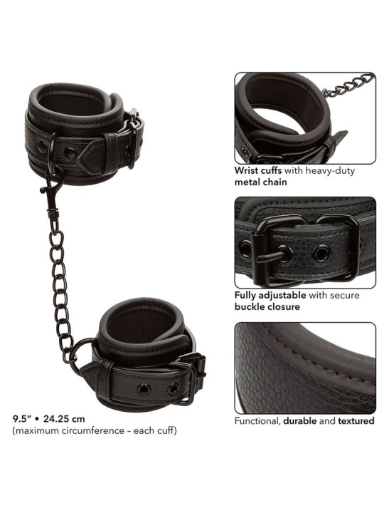 CALEXOTICS - NOCTURNAL PULSEIRAS DE COURO AJUSTÁVEIS PRETAS