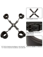 CALEXOTICS - NOCTURNAL CONECTOR HOG TIE CUERO AJUSTÁVEL PRETO