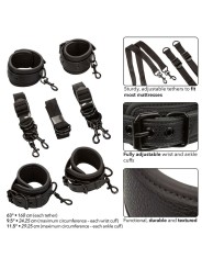 CALEXOTICS - NOCTURNAL RESTRICCIONES DE CAMA CUERO AJUSTABLE NEGRO