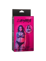 CALEXOTICS - EUPHORIA CHAIN HALTER COLLAR & LEASH PLUS SIZE