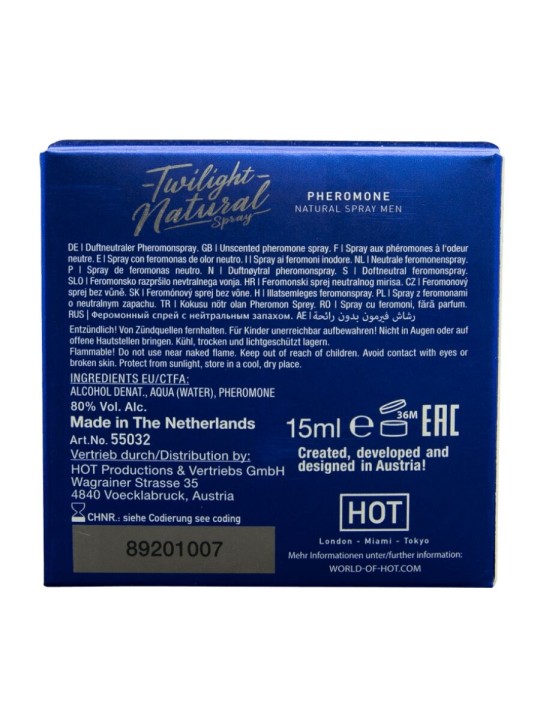 HOT - FEROMÔNIO CREPÚSCULO NATURAL PARA HOMENS 15 ML
