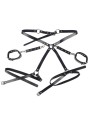 SUBBLIME - 953690 HANDSCHELLEN MIT BONDAGE-GÜRTEL SCHWARZ EINE GRÖSSE