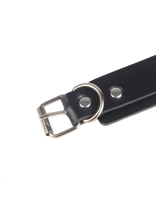 SUBBLIME - 953690 HANDSCHELLEN MIT BONDAGE-GÜRTEL SCHWARZ EINE GRÖSSE