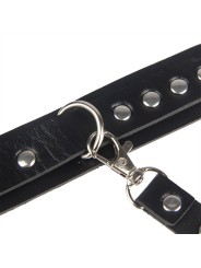 SUBBLIME - 953690 HANDSCHELLEN MIT BONDAGE-GÜRTEL SCHWARZ EINE GRÖSSE