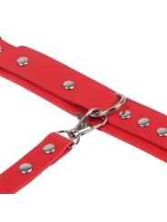 SUBBLIME - 953706 HANDCUFFS WITH BONDAGE BELT RED ONE SIZE