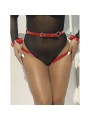 SUBBLIME - 953706 HANDSCHELLEN MIT BONDAGE-GÜRTEL ROT EINE GRÖSSE
