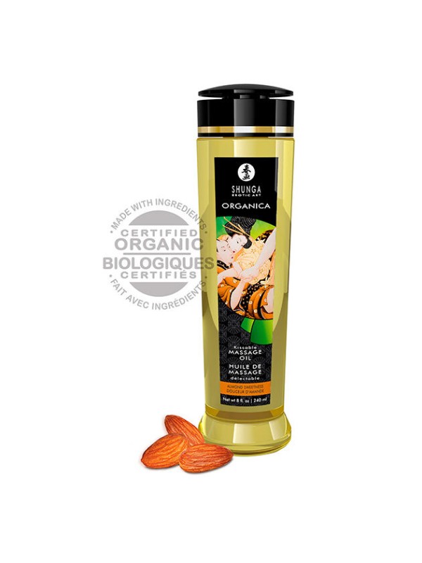 SHUNGA - ORGANIC ALMOND MASSAGE OIL 240 ML