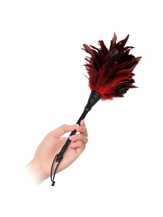 FETISH FANTASY SERIES - BLACK & RED FRISKY FEATHER TICKLER