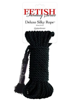 FETISH FANTASY SERIES - CORDE DE SOIE NOIRE DE LUXE 9,75 M