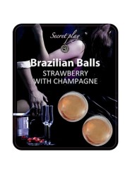 SECRETPLAY - SET 2 BRAZILIAN BALLS FRESAS CON CAVA