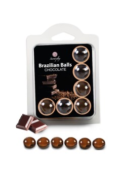 SECRETPLAY - CONJUNTO 6 BOLAS BRASILEIRAS DE CHOCOLATE