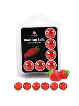 SECRETPLAY - CONJUNTO 6 BOLAS BRASILEIRAS MORANGO
