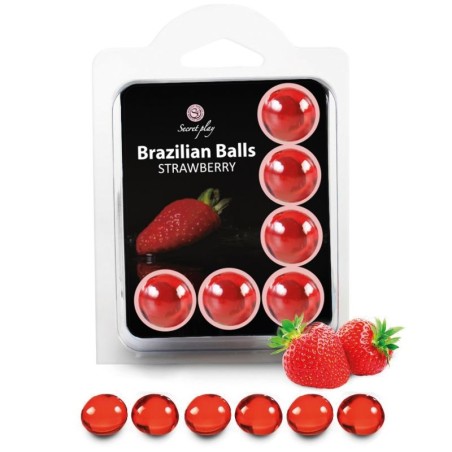 SECRETPLAY - SET 6 BRAZILIAANSE BALLEN AARDBEI