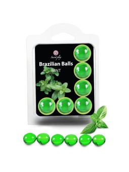 SECRETPLAY - SET 6 BRAZILIANS BALLS MENTA