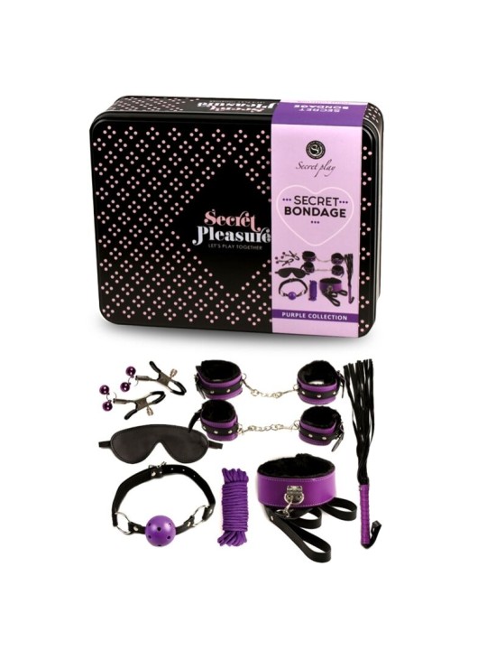 SECRETPLAY - BDSM SET 8PCS PURBLE / BLACK.