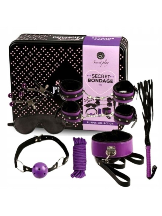 SECRETPLAY - BDSM SET 8PCS PURBLE / BLACK.
